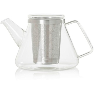 AdHoc Teekanne Fusion, Edelstahl, Transparent, Metall, Glas, 1 L, 12.5 cm, Filtereinsatz, Kaffee & Tee, Kannen, Teekannen
