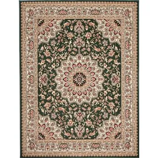 Mazovia Orientteppich Klassisch Orientalisch Grün Wohnzimmer, Schlafzimmer, Büro, Esszimmer, Fußbodenheizung grün 80 cm x 150 cm