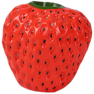 Folpus Erdbeervase Blumenanordnungstisch Herzstück Geschenkorganisator Pflanzer für Bücherregaler Kamin Valentinstag Hochzeit, Rot