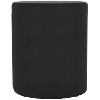 Pouf Rondo Ø 40 cm, moderner Bezug aus Polyester, rundes Design, schwarz, komfortable Styroporfüllung