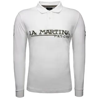 La Martina Langarm-Poloshirt XMP306 Herren weiß S