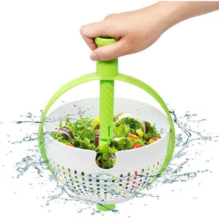 Kleine Salatschleuder, Schneller Und Einfacher Drehbarer Abtropfkorb, Küchen-gemüsewaschfilter Mit Klappbarem Griff