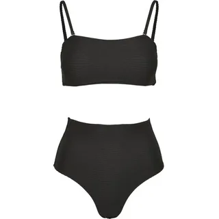 URBAN CLASSICS High Waist Bandeau Bikini Black XS