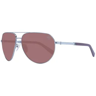 Timberland Polarisierte Pilot-Sonnenbrille für Herren, Vollrand, TB9340-H08H60, Glänzendes Rotguss, 60 - 60 (XL)