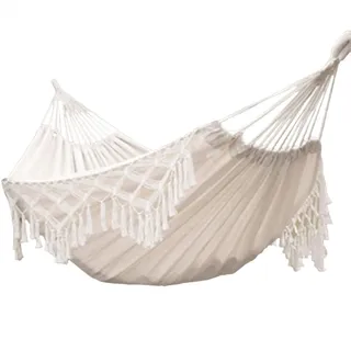 Hängematte Indoor Hängematten Outdoor Doppelhängematte aus weicher Baumwolle Hängemattenbett terrasse Boho Hängemattenfransen große Garten Hängematte für Erwachsene Veranda Reisen Hinterhof Camping
