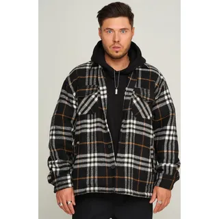 2Y PREMIUM Herren Übergangsjacke 2YJOENSUU Oversized Flanell - Schwarz - S