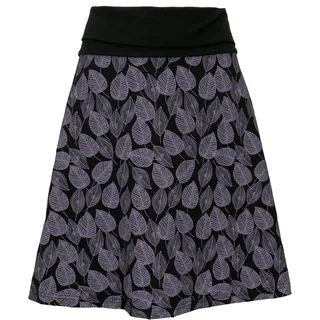Guru-Shop Minirock Minirock aus Bio-Baumwolle, Boho Tellerrock.. alternative Bekleidung schwarz XL