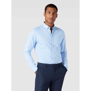 Casual Fit Business-Hemd mit Button-Down-Kragen, Bleu, 40