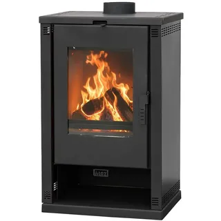 ALAZ Mouse K9-MAX Kaminofen 10 kW – Holzofen Schwarz | Brennraum mit Schamott & großem Sichtfenster | Für Holzscheite bis 50 cm