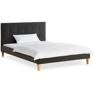 Homestyle4u Polsterbett 140 x 200 cm Grau