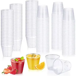 150 Stück Plastik Shotgläser 30ml wiederverwendbare Schnapsgläser