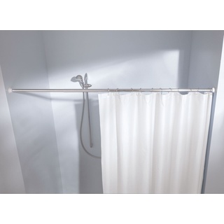 KLEINE WOLKE Federstange für Duschvorhang 125 - 220 cm / Ø 2,1 cm / chrom