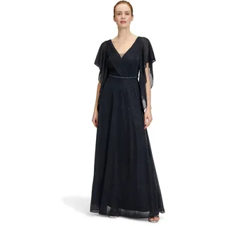 Vera Mont Abendkleid im Glitzer-Look in Dunkelblau/Grau | Gr.: 38