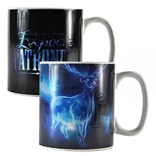 Harry Potter Thermoeffekt-Tasse XL Patronus - weiß, Bedruckt, aus Keramik, Fassungsvermögen ca. 400 ml.