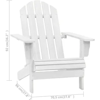 vidaXL Gartenstuhl 70,5 x 96 x 92 cm weiß