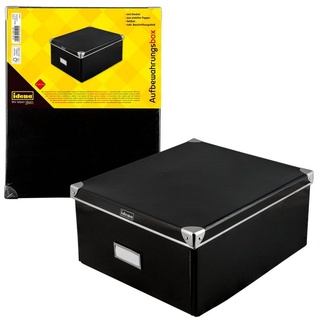 Idena Aufbewahrungsbox Idena 10520 - Aufbewahrungsbox aus festem Karton, Deckel mit verstärkt schwarz