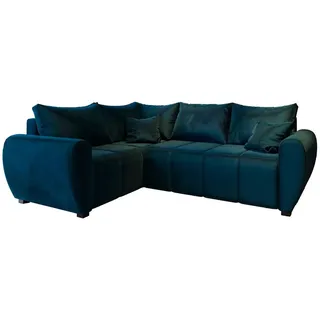 masseno Ecksofa Polyester 3-Sitzer Blau