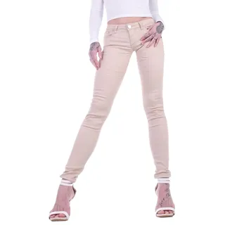 Hüftjeans Damen Hosen Treggings Jeans Grau Jeggings Damen-Hose-n Jeans-Hose-n Army Camouflage Hüft-Hose-n Niedrige-r Leib-Höhe Bund Stretchjeans Stretch-Hose-n Skinny Röhrenjeans Gr Sexy Beige L 40 - L