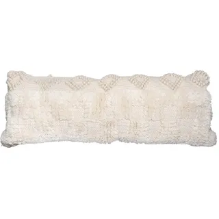 Zierkissen, Natur, Textil, Füllung: Polyester, 35x95x15 cm, ISO 9001, Care & Fair, Global Recycled Standard (Grs), GoodWeave, hochwertige Qualität, mit Fransen, Wohntextilien, Kissen, Dekokissen
