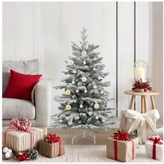 furnicato Weihnachtsbaumkugel Moderne Christbaumkugeln Weiß und Gold Ø 6 cm Kunststoff Set, Bruchsicheres Baumschmuck-Set mit Box für Büro und Geschäfte weiß