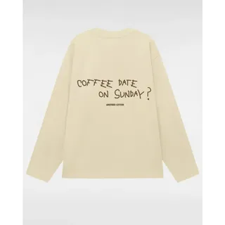 Another Cotton Lab Longsleeve Coffee Date Oversized White XS