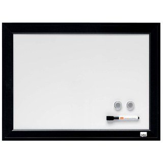 Nobo Kleines Magnetisches Whiteboard mit Schwarzem Rahmen, Wandmontage, Inkl. Befestigungsset, Zuhause/Büro, 585 x 430 mm, 1903785