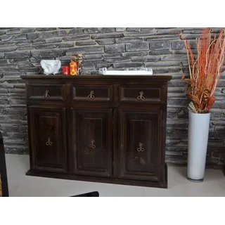 MiaMöbel Sideboard 126 x 90 x 47 cm Pinie / Kolonialstil