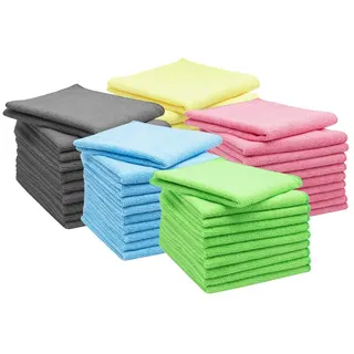 ZOLLNER Geschirrtuch, (Spar-Set, 50-tlg), 32 x 32 cm, 80% Polyester, 20% Polyamid, vom Hotelwäschespezialisten bunt
