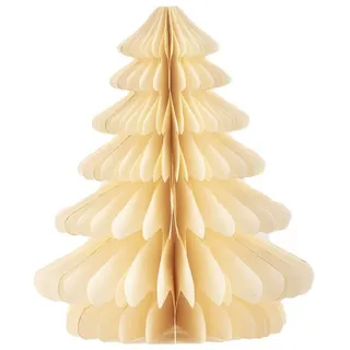 coopz Weihnachtsbaumkugel Papier Tanne Aufsteller rund groß beige