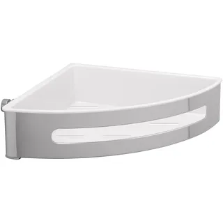 WENKO Eckablage Premium Plus - Eckregal, Eckwandablage, Edelstahl rostfrei, 28.5 x 8.5 x 21 cm, Glänzend