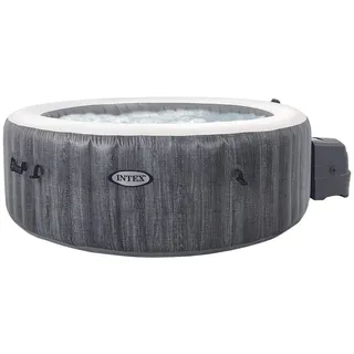 Aufblasbare Whirpool Marimex Pure Spa-Bubble Greywood Deluxe 4-Intex mit Umwälzpumpe, 140 Luftdüsen, silber / marmor - Grau