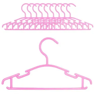 Intirilife Kleiderbügel, (Set, 10-tlg), 10x Kinderkleiderbügel für Kleidung von Babys Kleinkinder rosa