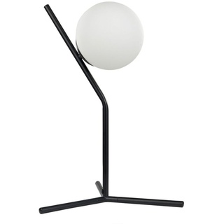BELIANI Tischlampe Schwarz / Weiß aus Metall u. Glas 45 cm Kugelform Modernes Design für Wohnzimmer Schlafzimmer Homeoffice