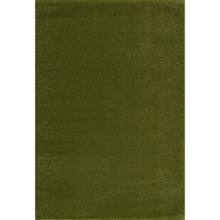 Teppich »Uni«, rechteckig, robuster Kurzflorteppich, große Farbauswahl, 15584825-0 grün 13 mm