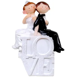 Spardose Brautpaar "LOVE" mit Pfropfen Poly, 14 x 9,5 cm