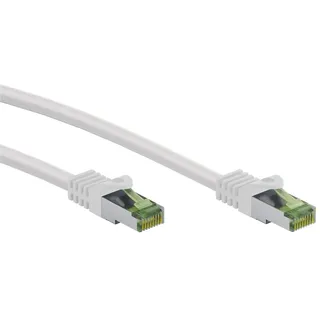 goobay RJ45 Patchkabel mit CAT 8.1 S/FTP Rohkabel weiß