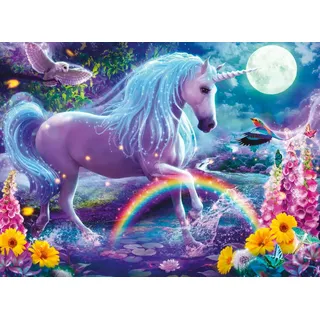 Ravensburger Kinderpuzzle - 12980 Glitzer Einhorn - Glitter Unicorn - Einhorn-Puzzle für Kinder ab 7 Jahren, mit 150 Teilen im XXL-Format und Glitzer