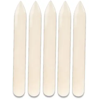 Falzbein 160mm - Naturprodukt aus echtem Knochen - nachhaltig günstig gut - zum präzisen Falten von Papier oder leichtem Karton und zur Lederverarbeitung , Brieföffner Briefschneider (5 Stück)