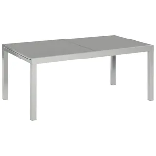 Gartentisch MERXX "Semi AZ-Tisch" Tische Gr. B/H/T: 110 cm x 75 cm x 200 cm, grau (grau, silberfarben, grau) Klapptische 110x200 cm