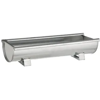 Dehner Blumenkasten Dachrinne in verschiedenen Größen, silber silberfarben 60 cm x 10 cm x 17 cm