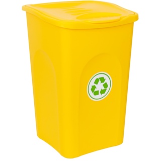 Mülleimer, Abfalleimer Begreen, 50 Liter, mit Deckel, gelb