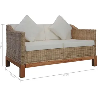 vidaXL 2-Sitzer-Sofa natur