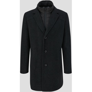 s.Oliver - Tweed-Mantel mit herausnehmbarem Insert, Herren, grau, 102