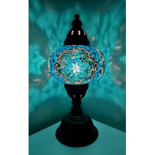 Samarkand - Lights Mosaiklampe Mosaik - Tischlampe L Stehlampe Handgefertigte Mosaiklampe Orientalische Türkische Marokkanische Dekorative Mosaik Tischlampe Türkis - Stern