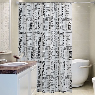 LCAWEI Duschvorhang, 300 cm, extra breiter Nassraum-Duschvorhang, aus PEVA, dicke Duschvorhänge, schimmelresistent, für Badezimmer, englische Buchstaben, beschwerter Duschvorhang (240 x 200)