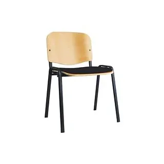 LÜLLMANN Stapelstuhl 225450 buche, schwarz Holz, 1 St.