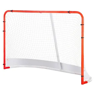 Vevor Hockeytor Streethockeynetz, Straßenhockey-Tor Hockeynetz, 183 x 64 x 122 cm Hockey-Trainingstor-Set, offizielles Profi Indoor/Outdoor-Hockeytor aus Stahlrohren mit Netz, weiß/rot, Training