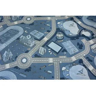 RugsX Street Teppichboden 100 x 150 cm Blau