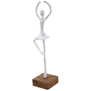 creedwood Ballerina Skulptur 38cm Weiß