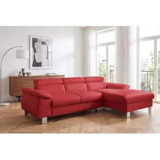 Cotta Ecksofa Komaris L-Form Kunstleder 2-Sitzer Rot
